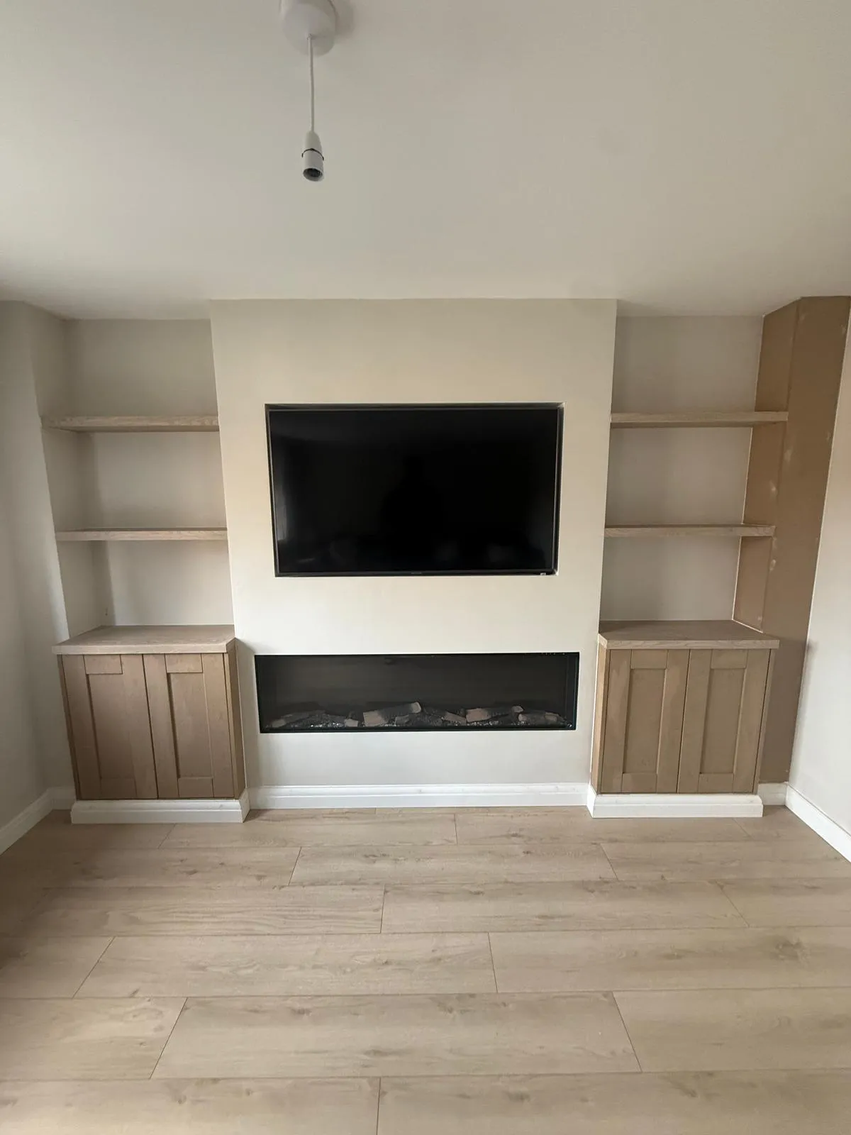 Custom alcove unit and media wall built in Leeds